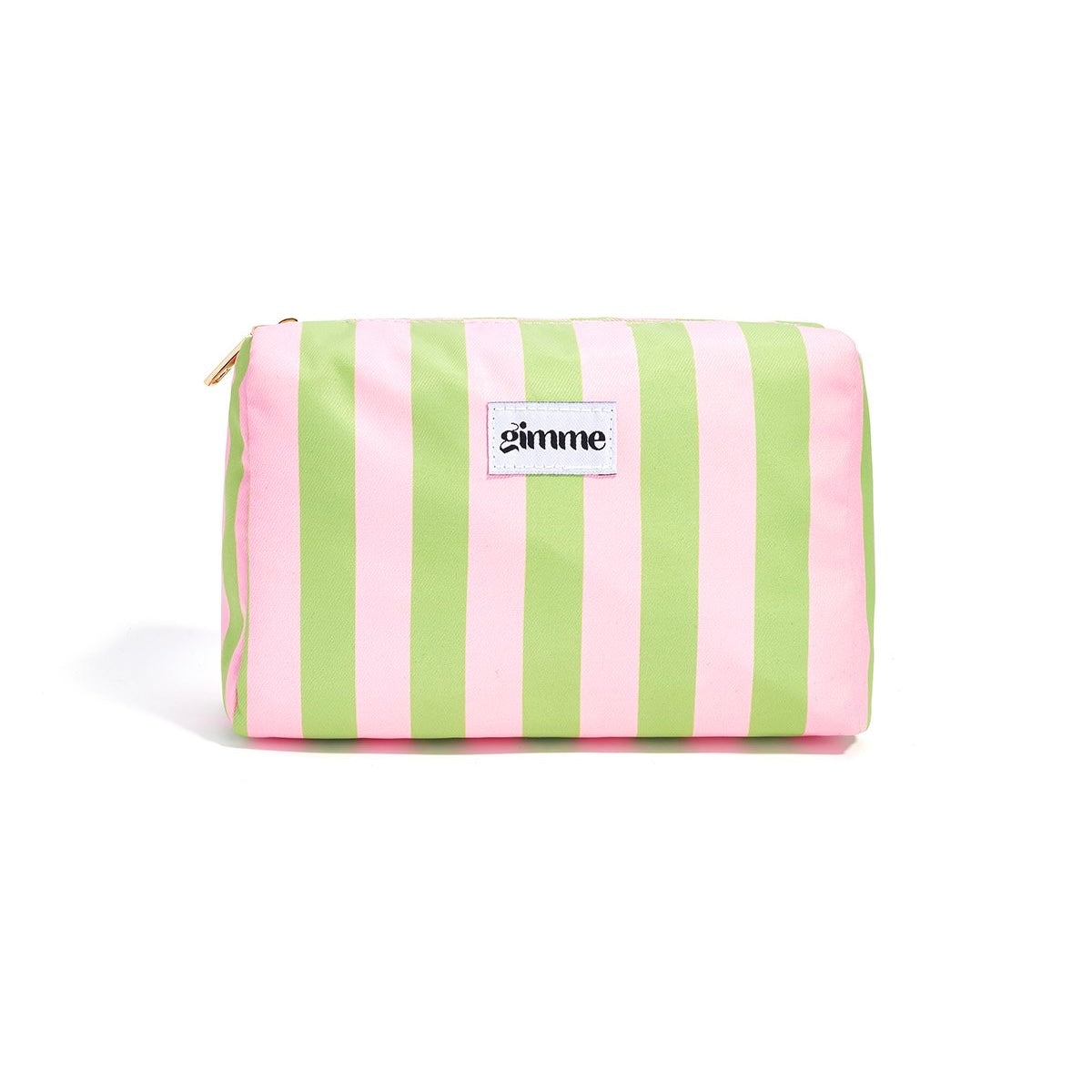 Make-Up tasje met strepen groen/roze