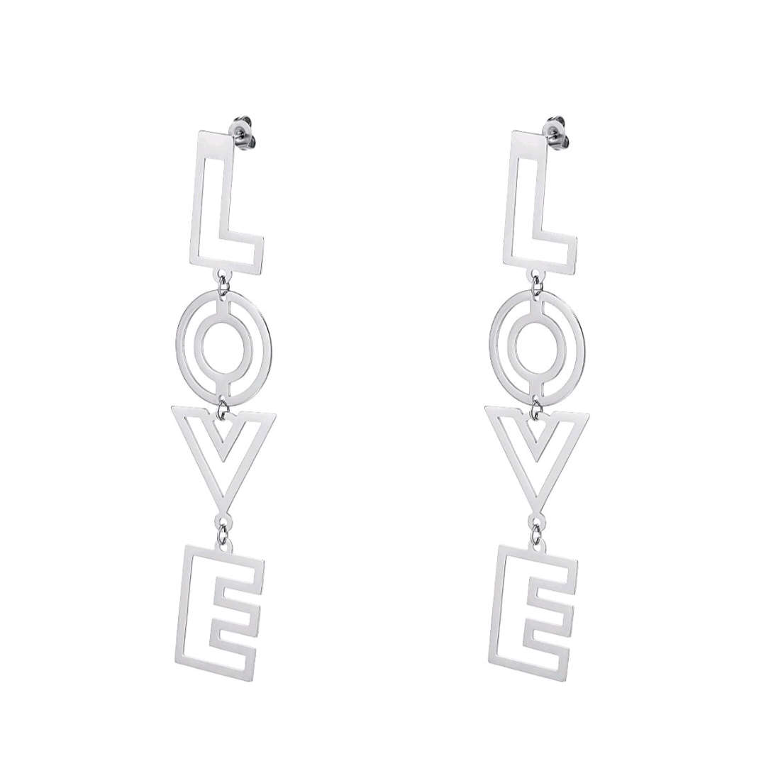 Love oorbellen - zilver