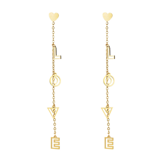 Oorknopjes love - goud