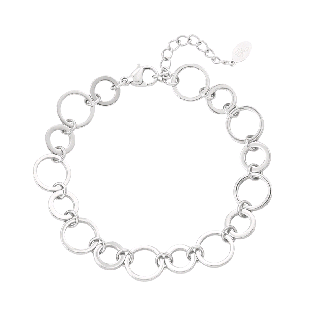Armband met ronde schakels - zilver