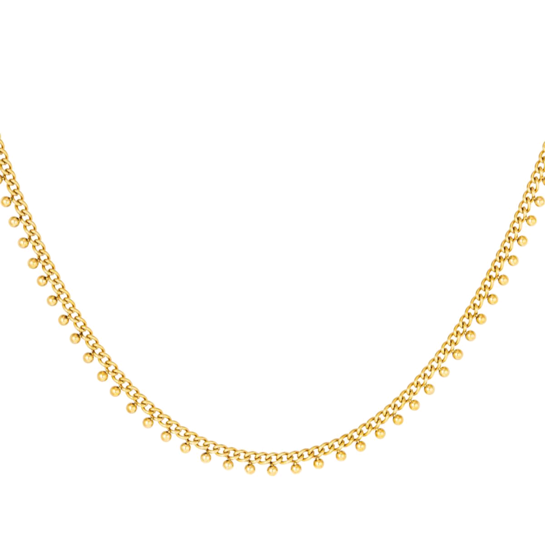 Stippen ketting - goud