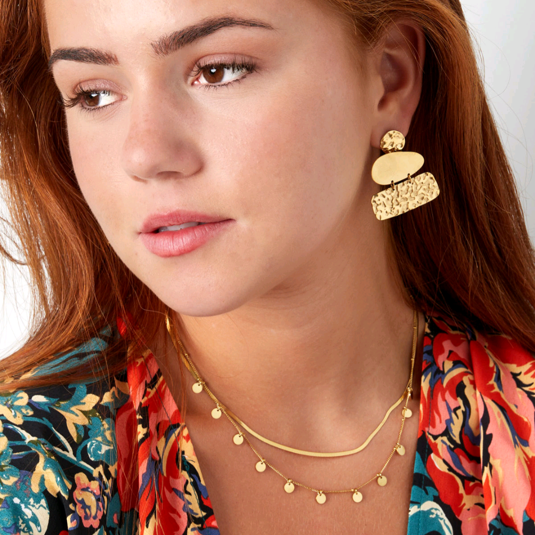 Dubbele ketting muntjes - zilver