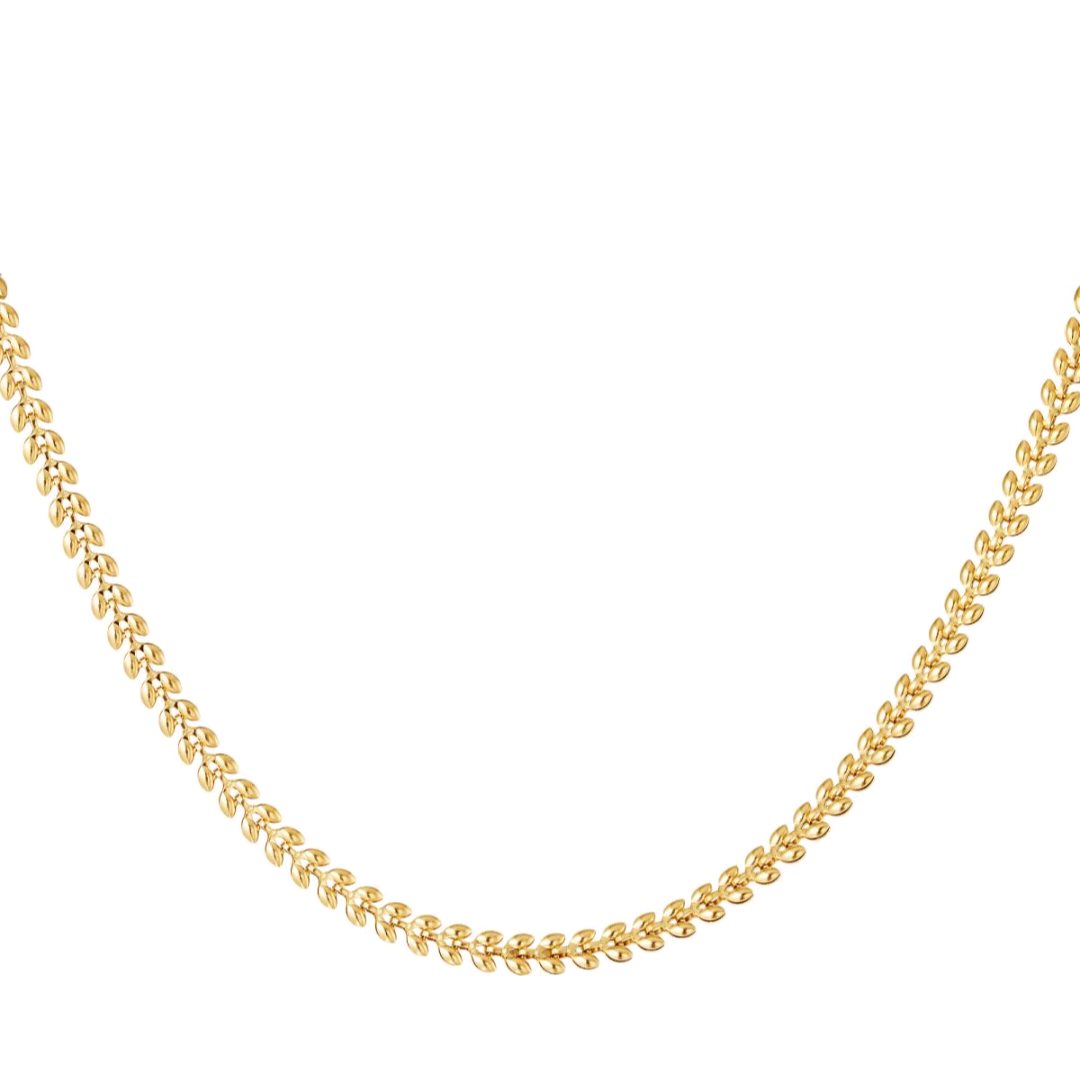 Blaadjes ketting - goud