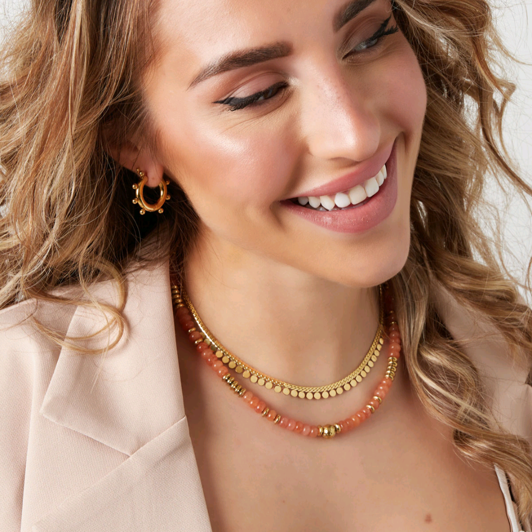 Muntjes ketting - zilver