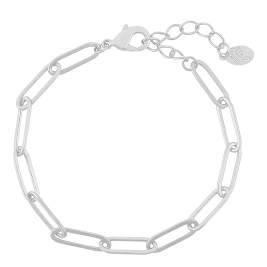 Armband stuck in chain zilver