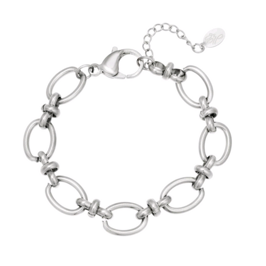 Armband lemming midi zilver