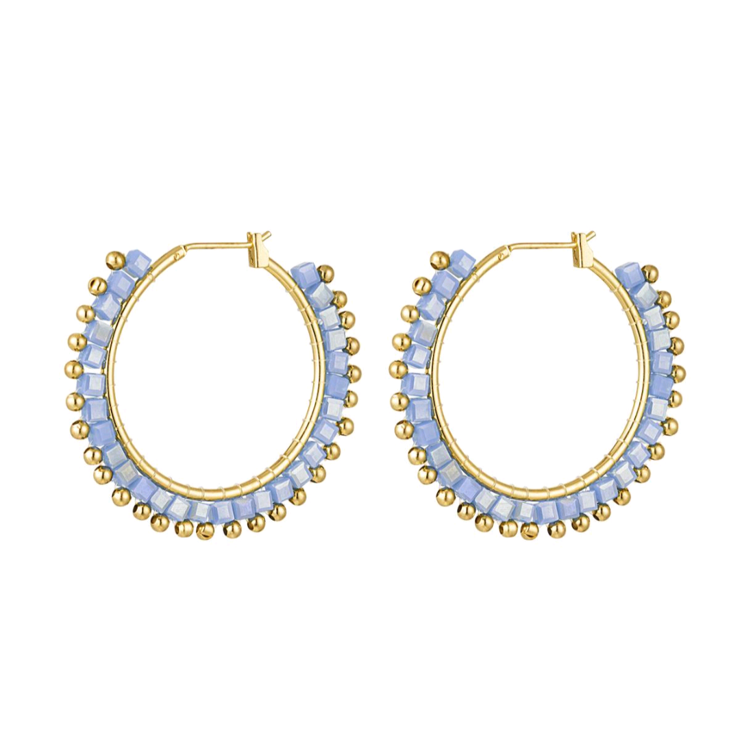 Dots oorbellen - blauw