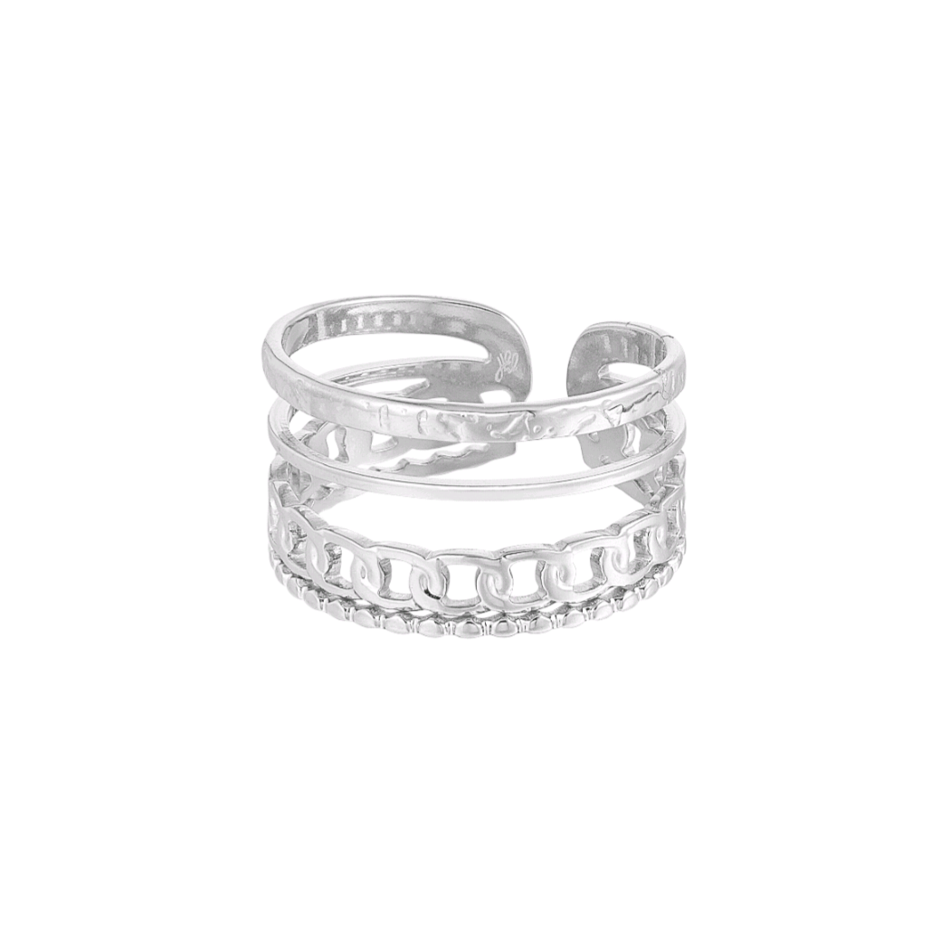 Ring meerdere lagen - zilver
