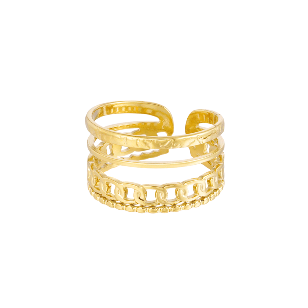 Ring meerder lagen - goud