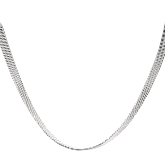 Edelstalen ketting elegant - zilver
