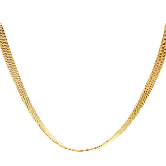 Edelstalen ketting elegant - goud