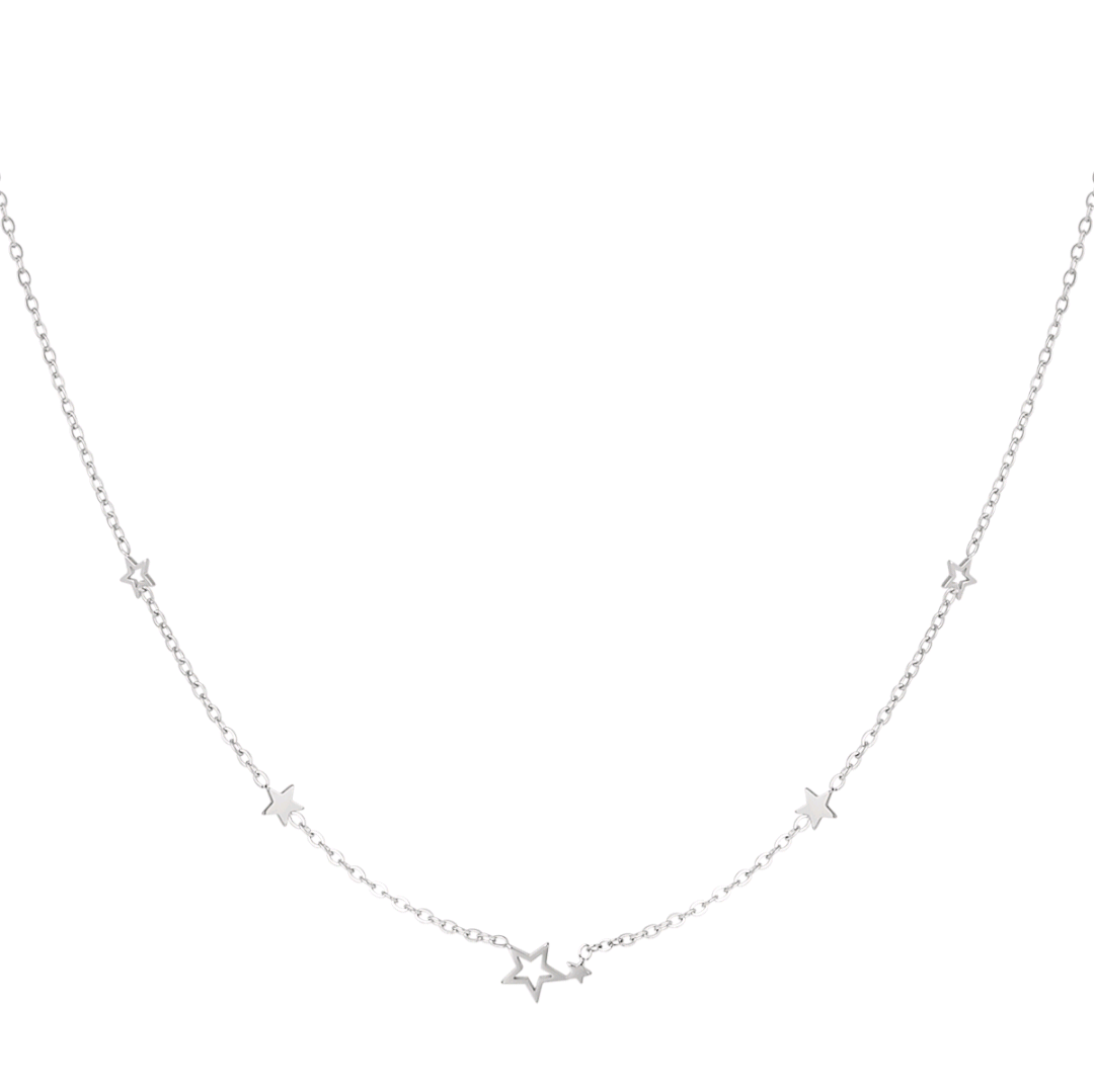 Sterren ketting - zilver