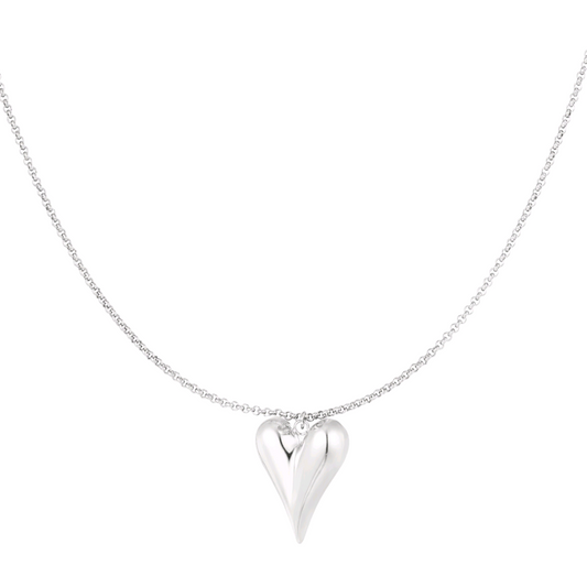Ketting met hart - zilver