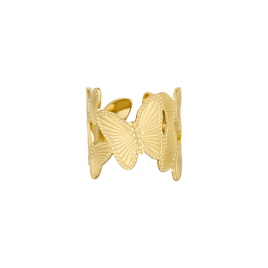 Ring vlinder - goud