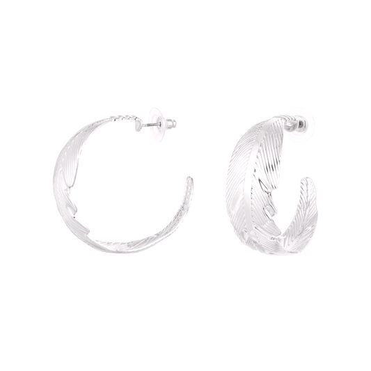 Oorbellen abstract - zilver