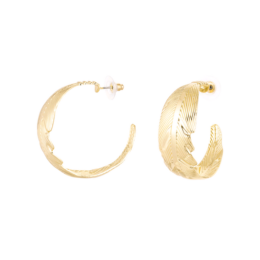 Oorbellen abstract- goud