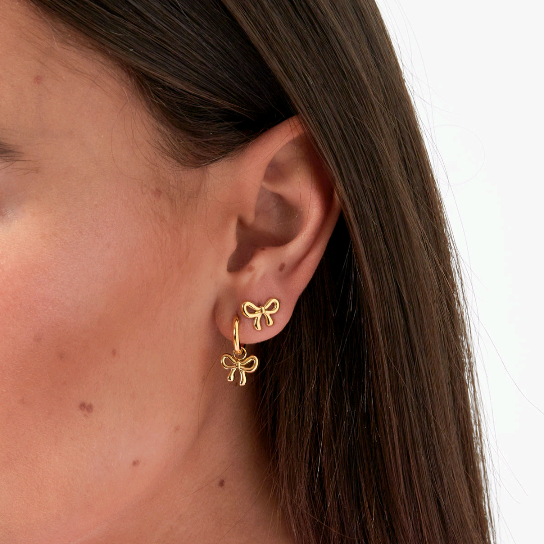 Oorstuds bow life - zilver