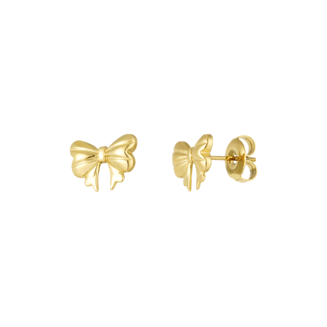 Oorstuds cute bow - goud