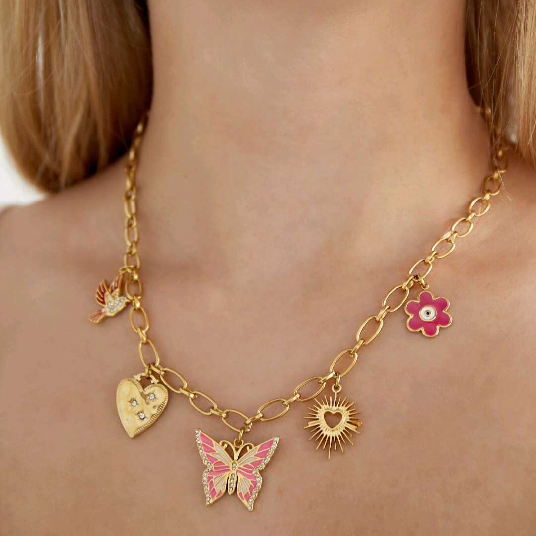 Bedelketting nature calls - goud