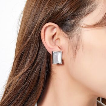 Jasna clip oorbellen - zilver