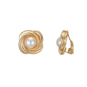 Suetlana clip oorbellen - goud