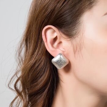 Jeannette clip oorbellen - zilver