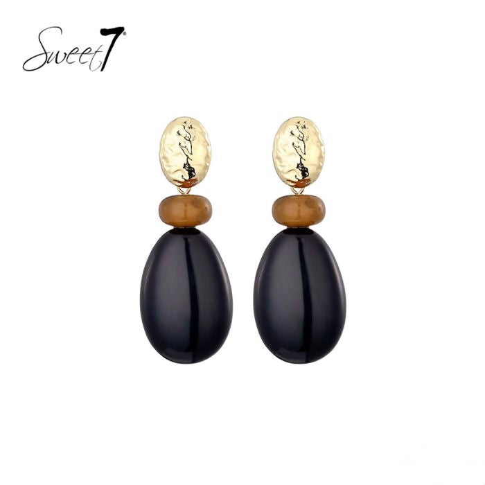 Sweet7 oorbellen - zwart
