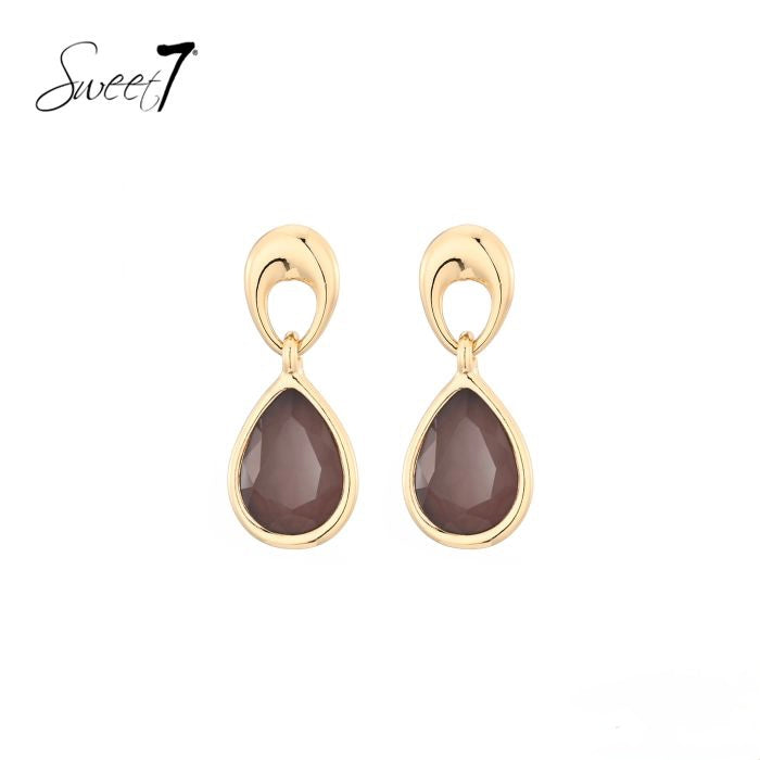 Sweet7 oorbellen - bruin