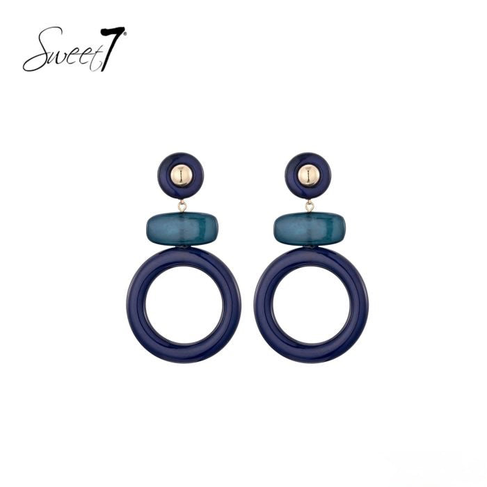 Sweet7 oorbellen - blauw
