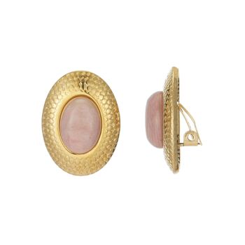 Awimana clip oorbellen - roze
