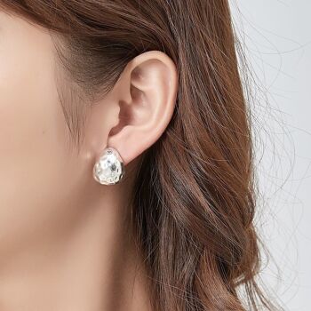 Heliena clip oorbellen - zilver