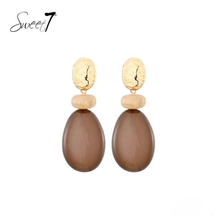 Sweet7 oorbellen - Camel