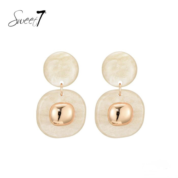 Sweet7 oorbellen -beige