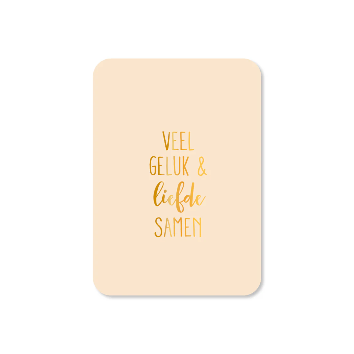 Mini wenskaart Veel geluk & liefde samen