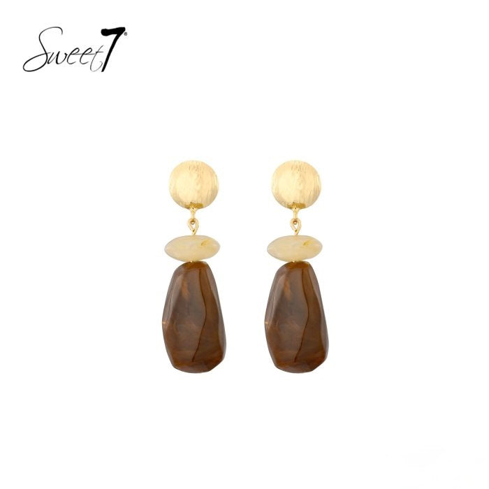 Sweet7 oorbellen - bruin