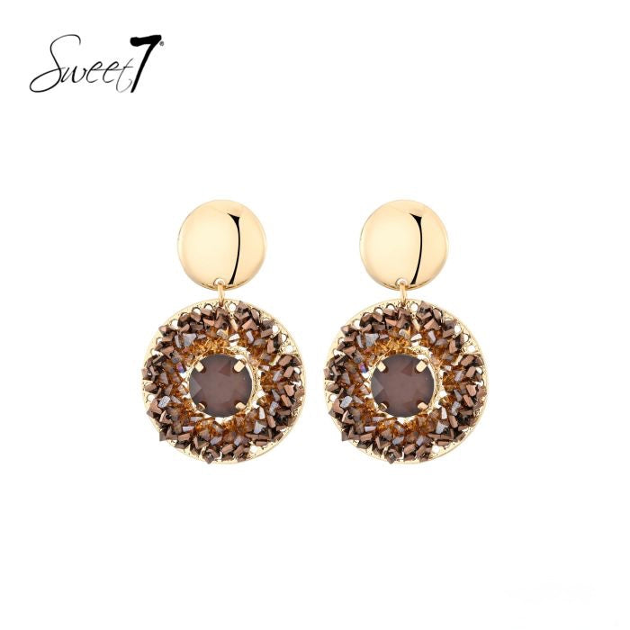 Sweet7 oorbellen - bruin