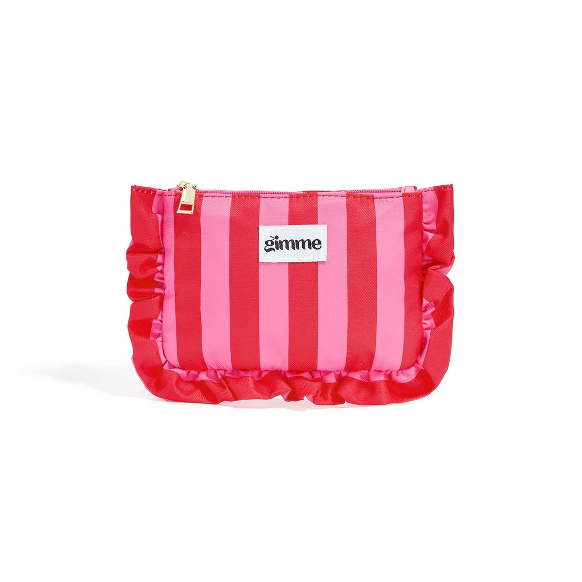 Make-Up tasje met strepen - rood/roze