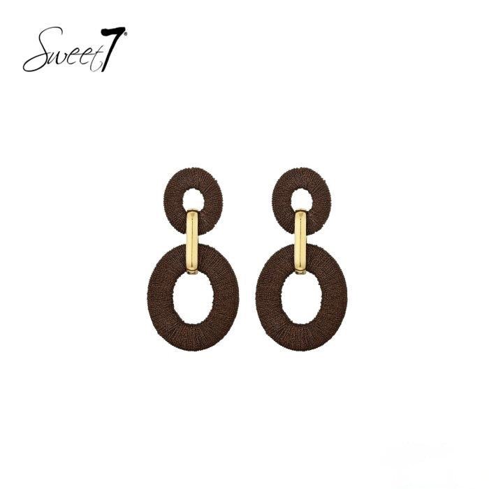 Sweet7 oorbellen - bruin