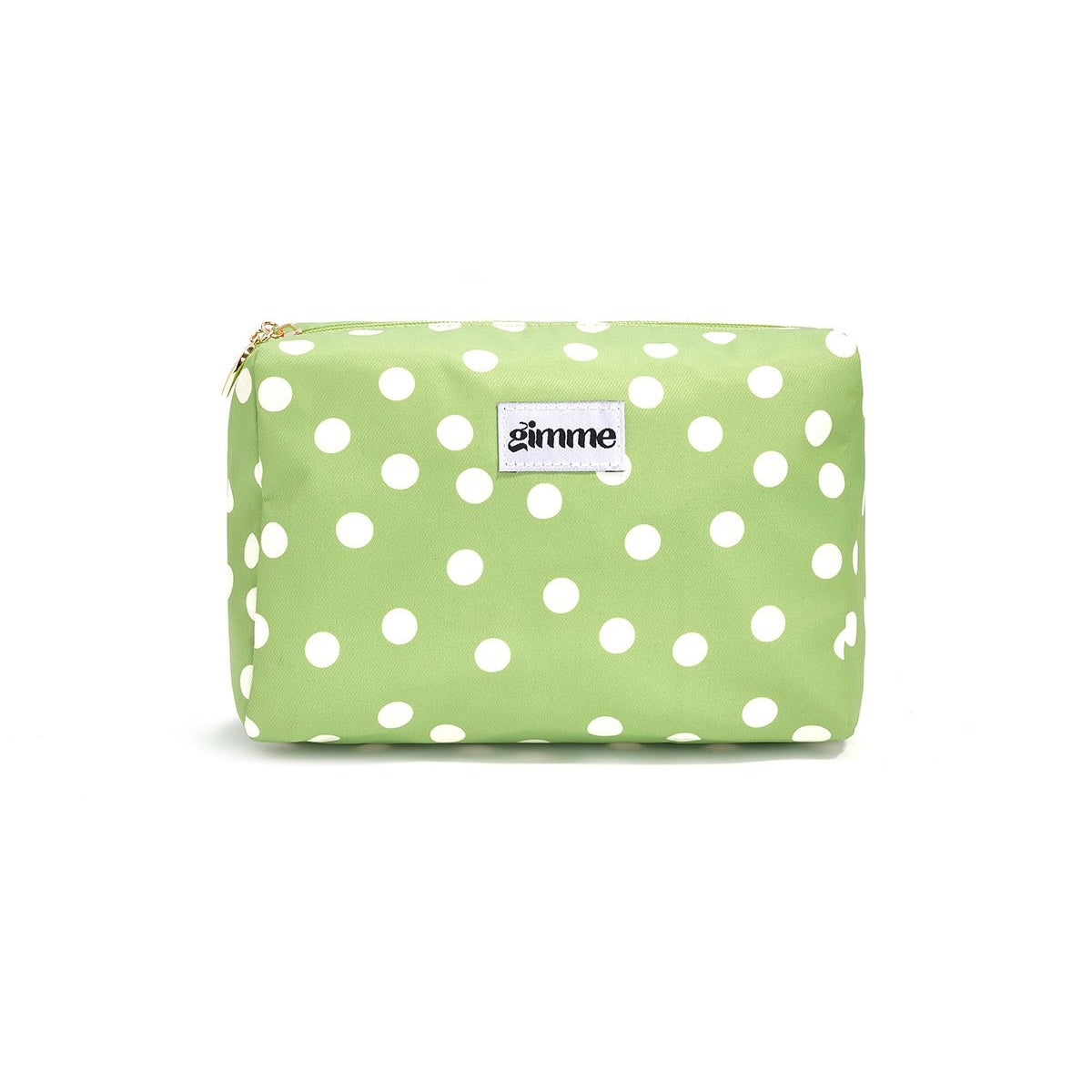 Make-up tasje met stippen -lichtgroen