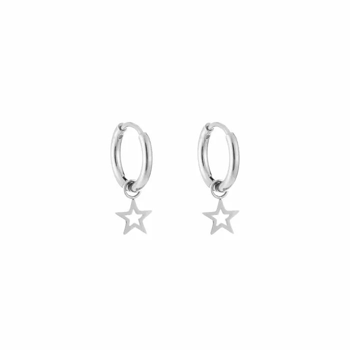 creool met open ster - zilver
