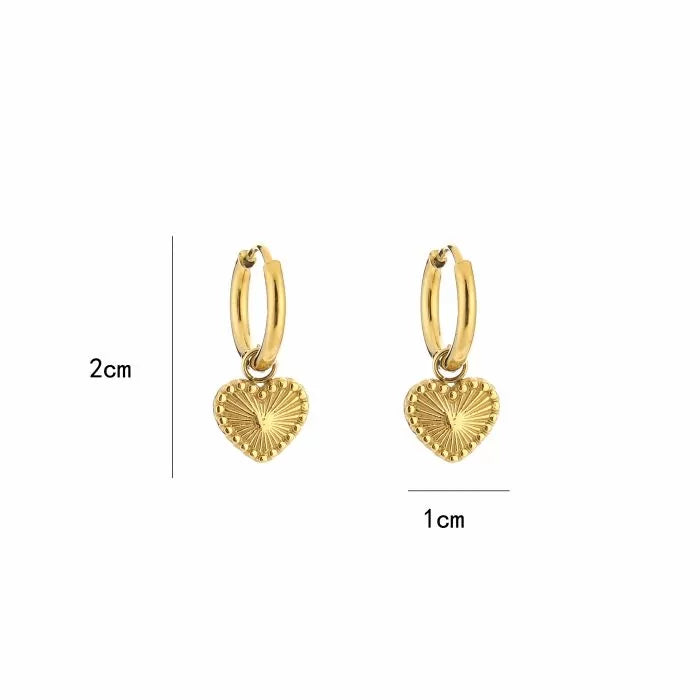 Hartjes oorbellen - zilver