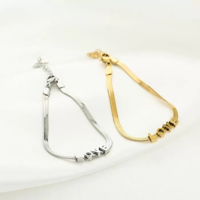 LOVE armband - goud