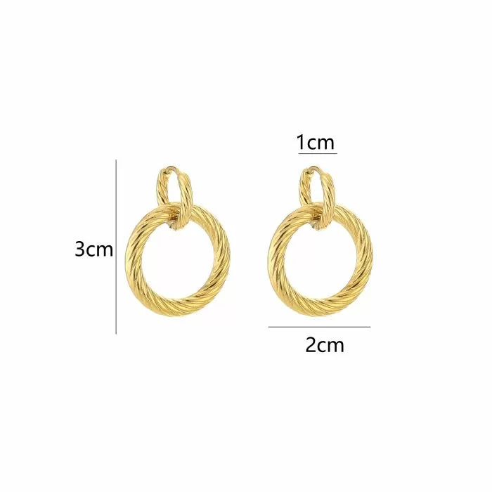 Basic oorbellen - goud