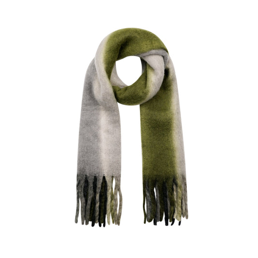 Sjaal wintertime - grijs/groen
