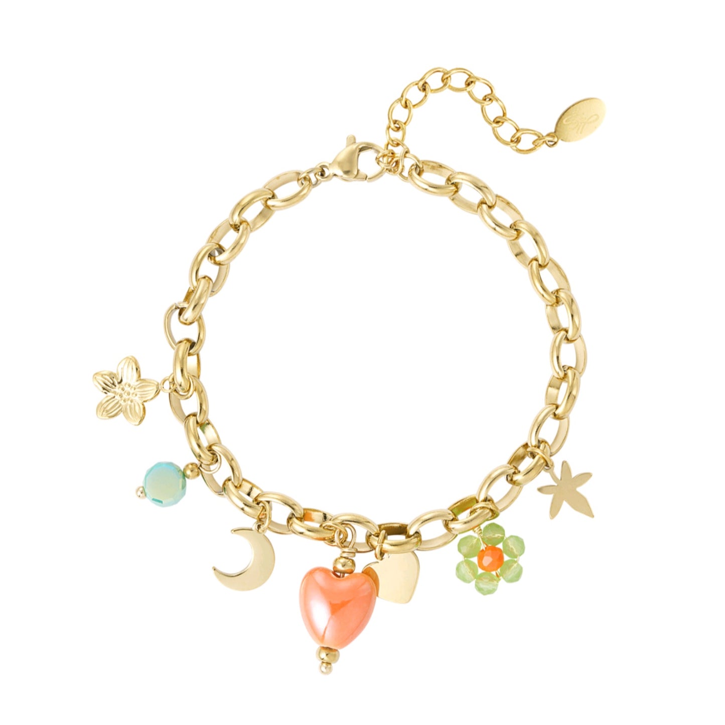 Bedelarmband pick me - goud