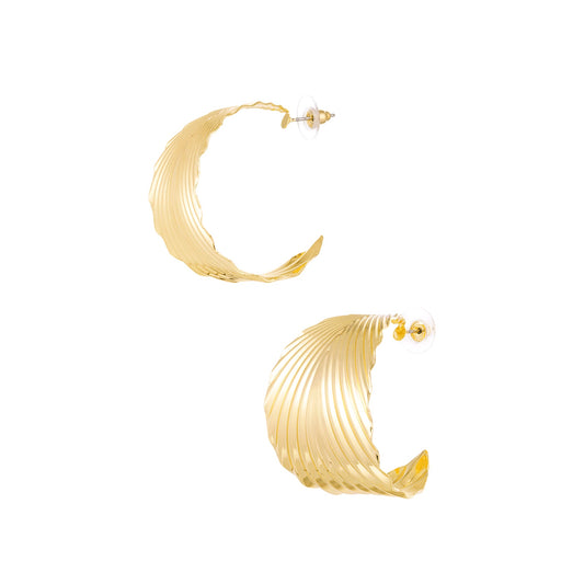 Oorbellen abstract groot - goud