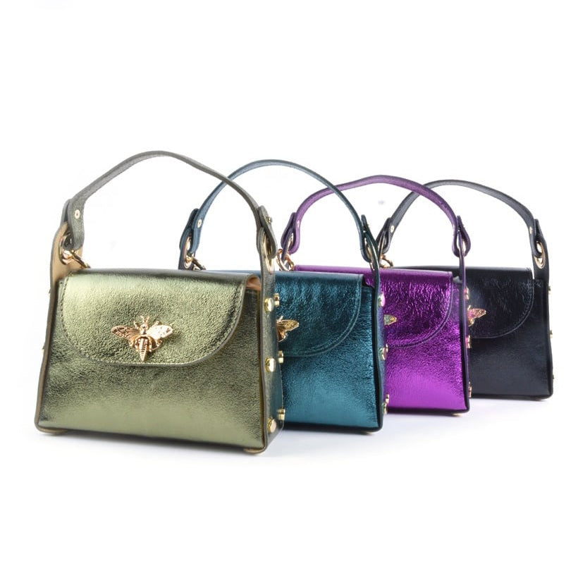 Metallic Bee Bag - zwart