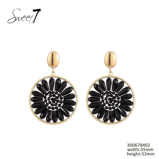 Sweet7 oorbellen - zwart/goud
