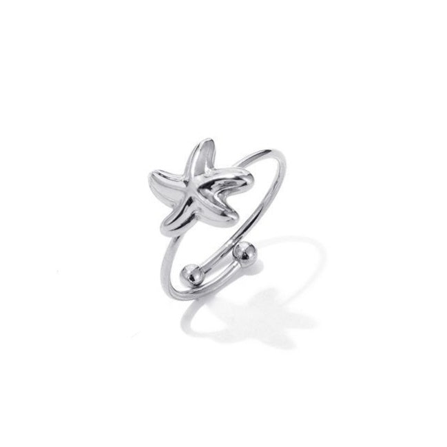 Ring zeester - zilver