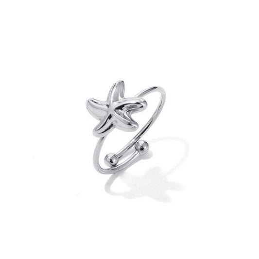 Ring zeester - zilver